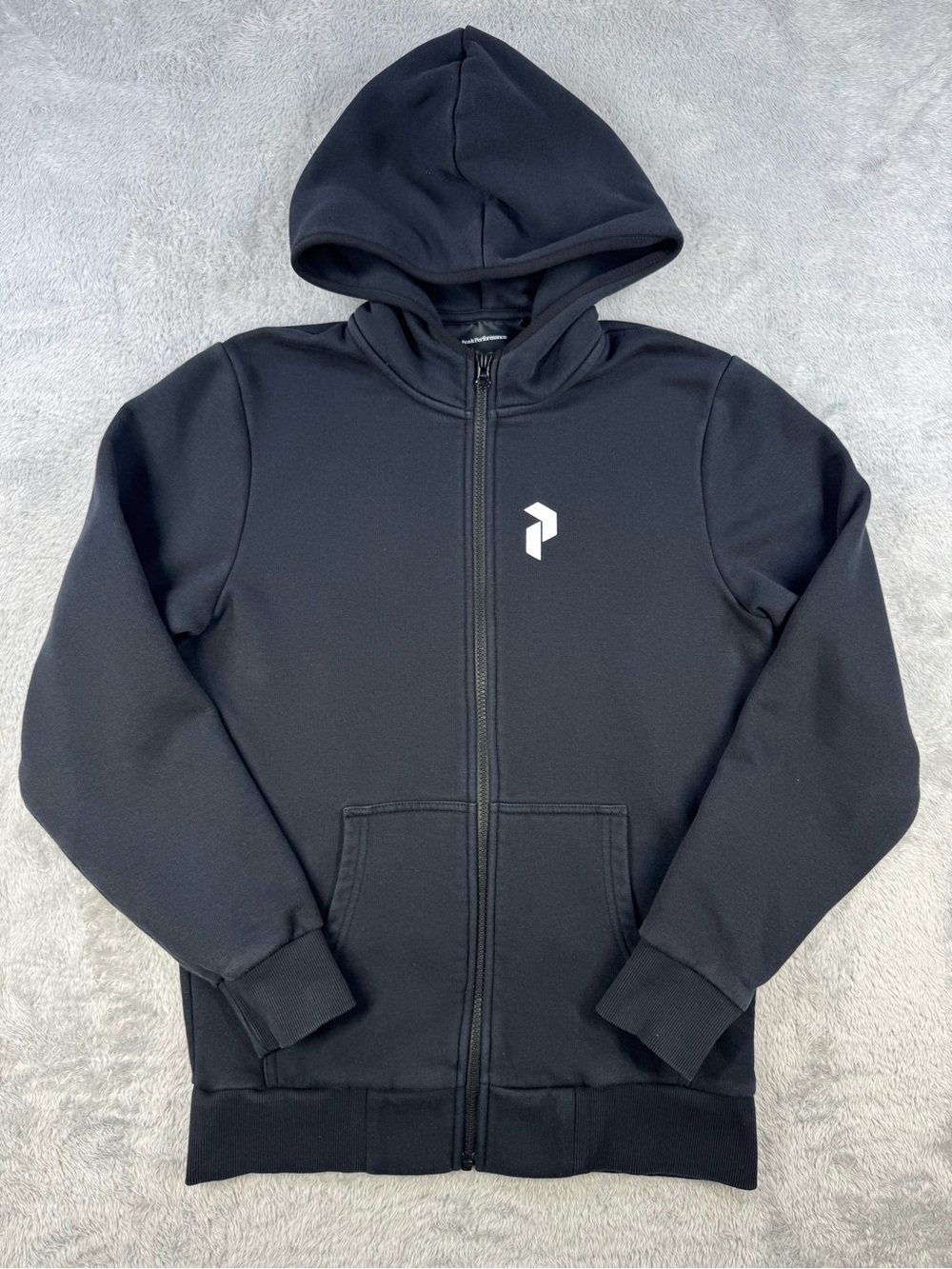 Peak Performance Comfy Zip Hood Men’s S Black Fleece Hoodie